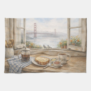 Linge De Cuisine Cuisine de San Francisco Aquarelle Golden Gate