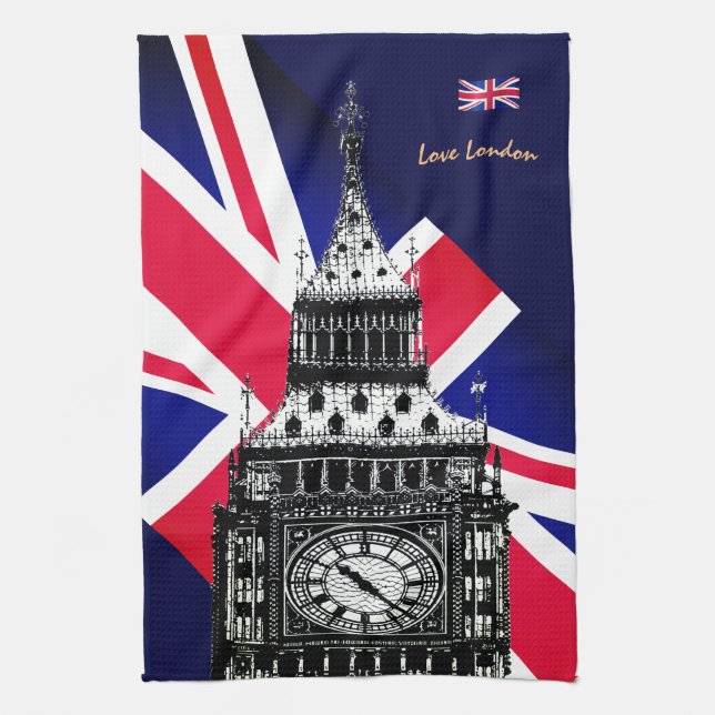 Linge De Cuisine Cuisine Drapeau britannique et britannique, Big Be (Vertical)
