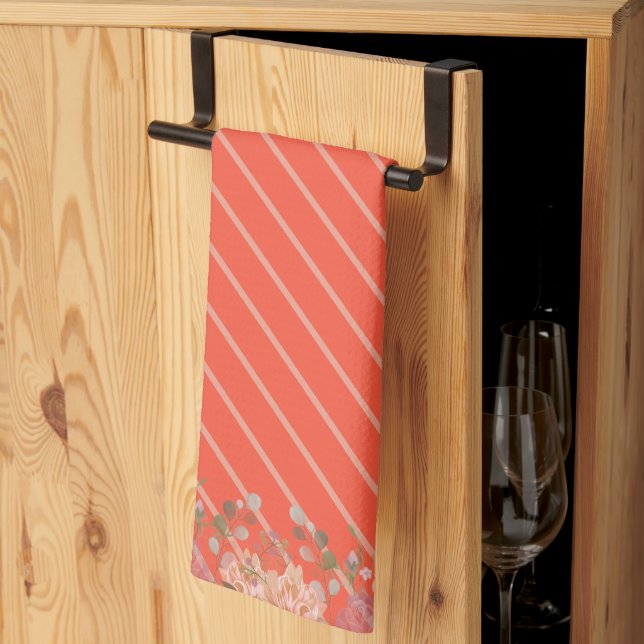 Linge De Cuisine Cuisine florale rustique élégante (Pliage en tiers)