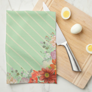 Linge De Cuisine Cuisine florale rustique élégante