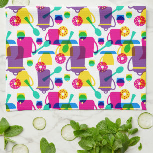 Linge De Cuisine Cuisine Funky Neon Ajouter Votre Nom