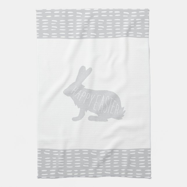 Linge De Cuisine Cuisine lapin lapin gris pâle simple et doux (Vertical)