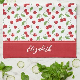 Linge De Cuisine Cuisine Motif moderne Red Cherry