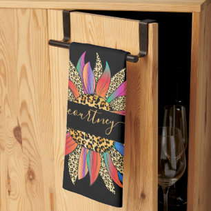Linge De Cuisine Cuisine personnalisée avec imprimé arc-en-ciel et