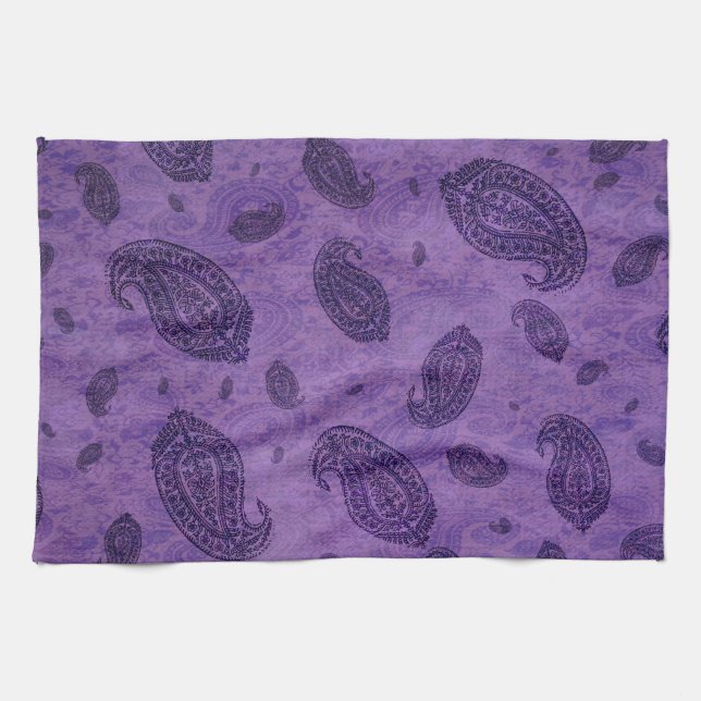 Linge De Cuisine Cuisine texturisée pourpre Towe de MoJo (Horizontal)