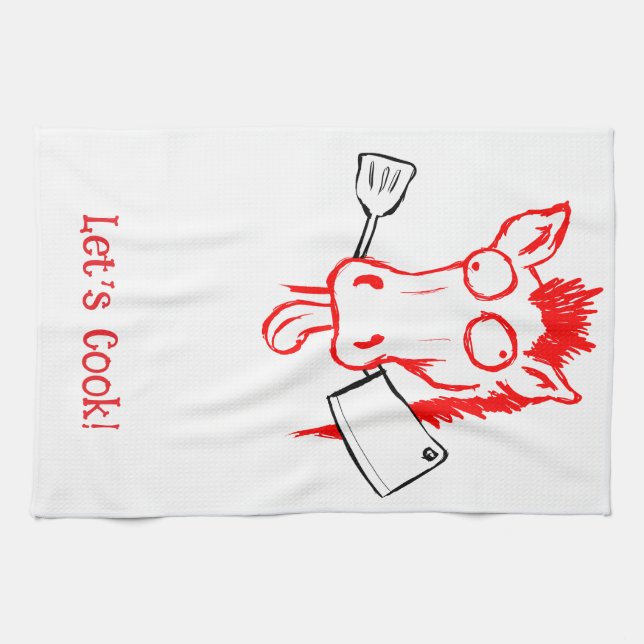 Linge De Cuisine Cuisinier Cheval Idiot (Horizontal)
