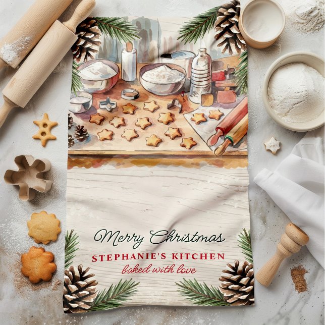 Linge De Cuisine Cuisson de Noël Cône de Pin Personnalisé (Créateur téléchargé)