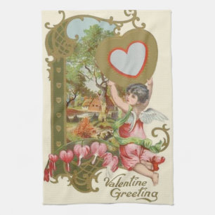 Linge De Cuisine Cupid Cherub Angel Heart Cottage
