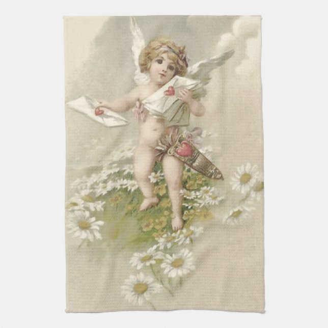 Linge De Cuisine Cupid Cherub Angel Valentine Daisy (Vertical)