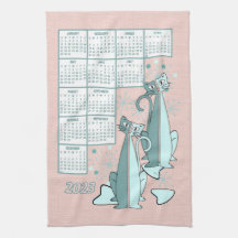 Curious Cats Retro Mid Century 2023 Calendrier