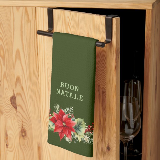 Linge De Cuisine Custom Buon Natale Floral Kitchen Accessories (Pliage en tiers)