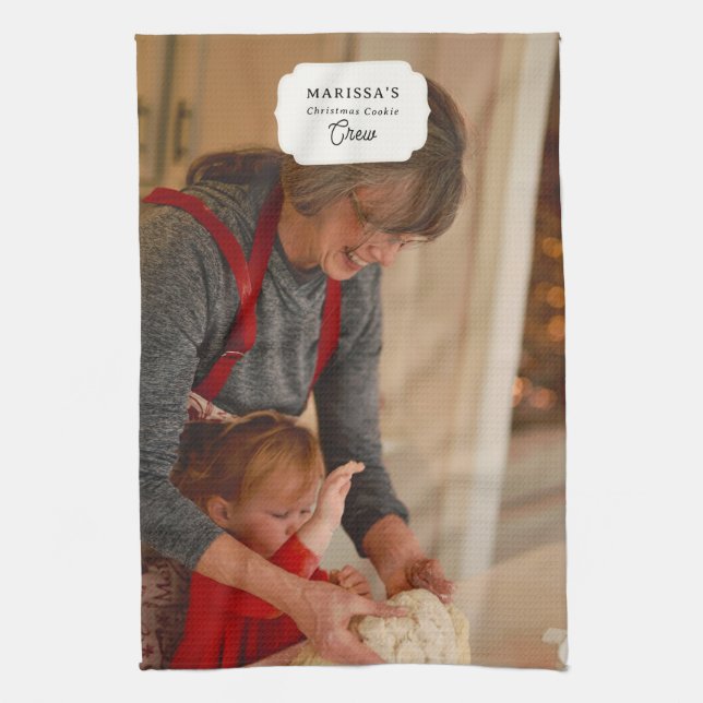 Linge De Cuisine Custom Christmas Cookie Baking Crew Personalized (Vertical)