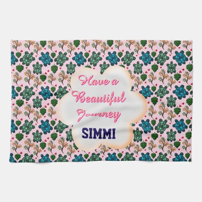 Linge De Cuisine Custom turtle pattern  (Horizontal)