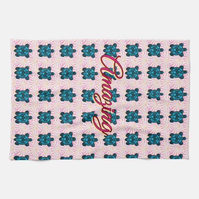 Linge De Cuisine Custom turtle pattern Sherpa Blanket (Horizontal)