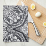 Linge De Cuisine Cute Bee Mandala Hand-Drawn<br><div class="desc">This unique kitchen towel features an intricate,  hand-drawn mandal of bees and floral elements.</div>