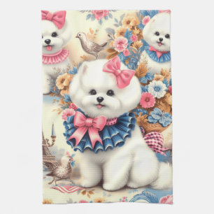 Linge De Cuisine Cute Bichon Frisé