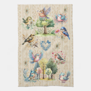 Linge De Cuisine Cute Birds