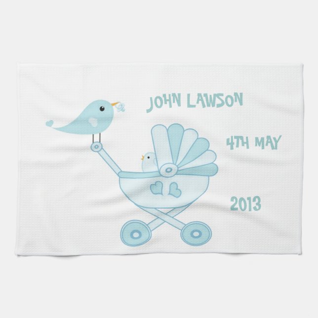 Linge De Cuisine Cute Blue Baby boy (Horizontal)