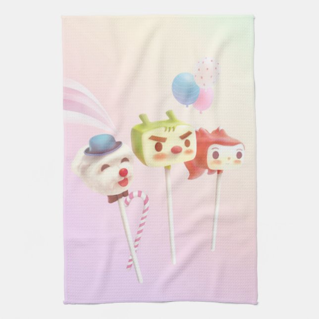 Linge De Cuisine Cute Caractère Gâteau Pops (Vertical)