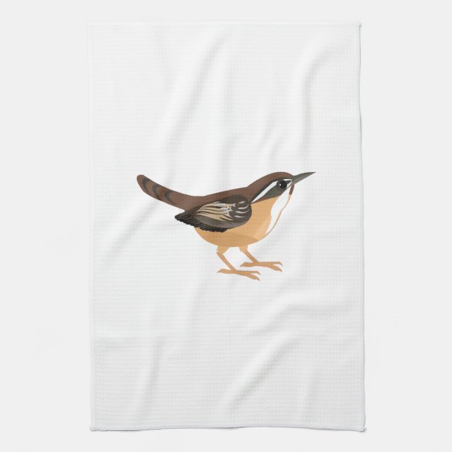 Linge De Cuisine Cute Carolina Wren (Vertical)