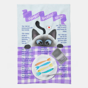 Linge De Cuisine Cute chat siamese