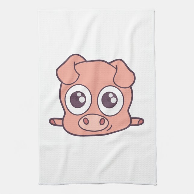 Linge De Cuisine Cute clipart de porc (Vertical)