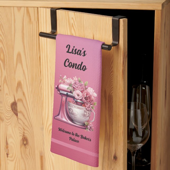 Linge De Cuisine Cute Condo Bienvenue au Baker's Palace Rose Rose (Pliage en tiers)