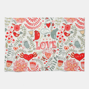 Linge De Cuisine Cute Floral Valentines Design