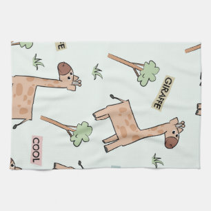 Linge De Cuisine Cute Giraffe Motif sans couture