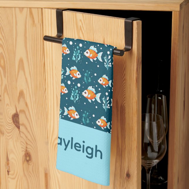 Linge De Cuisine Cute Goldfish Towel (Pliage en tiers)