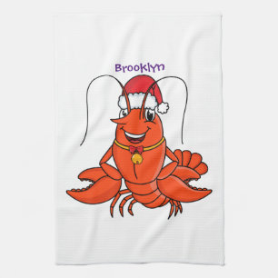 Linge De Cuisine Cute joyeux homard portant le dessin du casquette