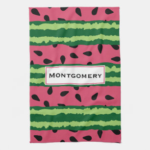 Linge De Cuisine Cute pastèque Motif rose et vert