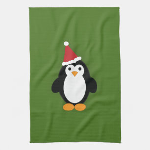 Linge De Cuisine Cute Père Noël Penguin