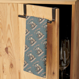 Linge De Cuisine Cute Raccoon et Ferret Hug avec citation amusante