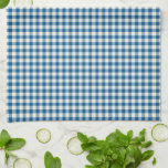 Linge De Cuisine Cute Retro Marine bleu En vichy Motif<br><div class="desc">Cute Retro Marine Bleu En vichy Plaid Motif Serviette de cuisine</div>