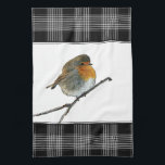Linge De Cuisine Cute Robin Bird Redmamol tampon plaid frontière<br><div class="desc">Serviette de cuisine avec Robin abstrait moderne sur la branche serviette de cuisine. Le très populaire Robin Bird,  redmamie. Décorez votre maison et votre cuisine avec les produits de design Robin Bird,  tasses,  assiettes,  manteaux,  coussin et plus encore.</div>