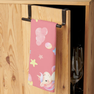 Linge De Cuisine Cute rose douce licorne arc-en-ciel Motif
