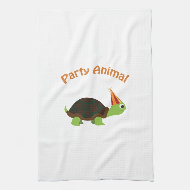 Linge De Cuisine Cute Turtle Party Animal (Vertical)
