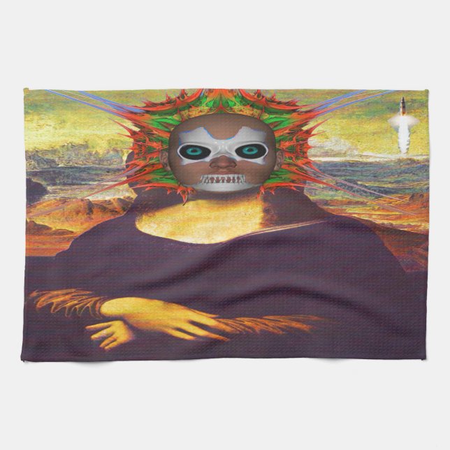 Linge De Cuisine Cyborg Mona Lisa (Horizontal)