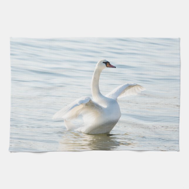 Linge De Cuisine Cygnus cygne blanc (Horizontal)
