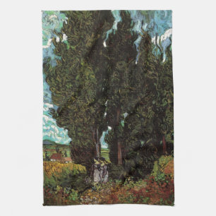 Linge De Cuisine Cyprès avec figures féminines de Vincent van Gogh