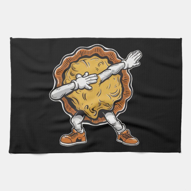 Linge De Cuisine Dabbing de la tarte au potiron le jour de Thanksgi (Horizontal)