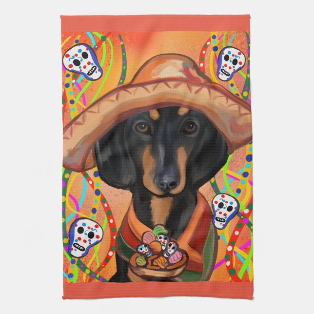 LINGE DE CUISINE DACHSHUND     (Vertical)