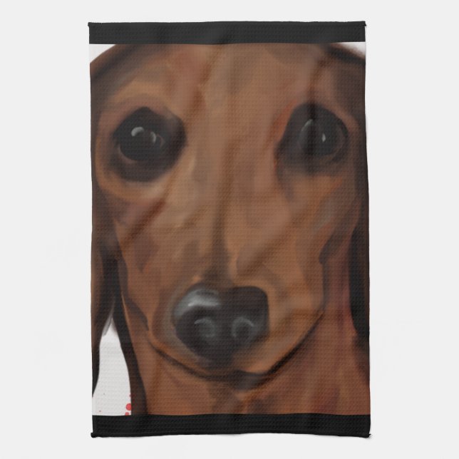 LINGE DE CUISINE DACHSHUND                 (Vertical)