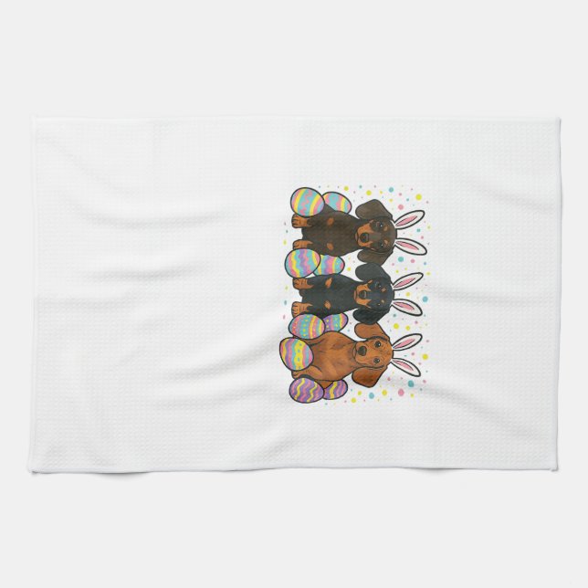 Linge De Cuisine Dachshund Easter T-Shirt (Horizontal)