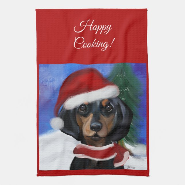 Linge De Cuisine Dachshund ou teckel (Vertical)