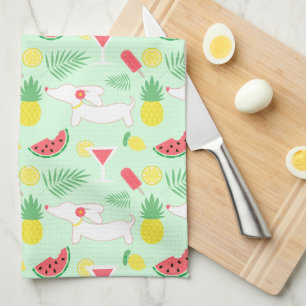 Linge De Cuisine Dachshund Weenies & Martinis Cadeau Cuisine
