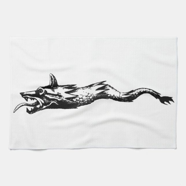 Linge De Cuisine dacia wolf drapeau du serpent histoire de la rouma (Horizontal)