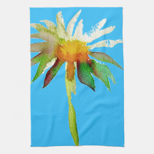Linge De Cuisine Daisy Blue Fleur d'Art Moderne