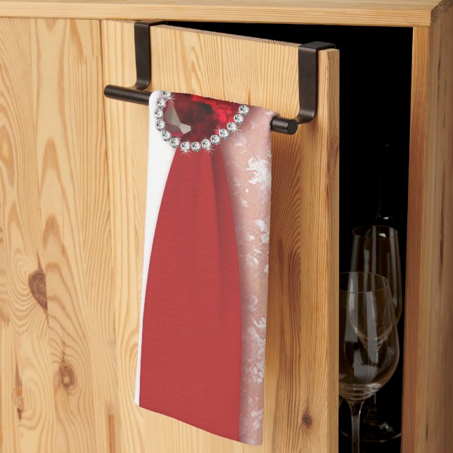 Linge De Cuisine Damask : 40e anniversaire Mariage (Pliage en tiers)